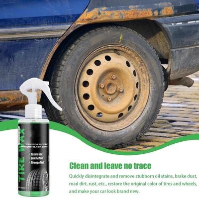Car Wheel Cleaner Spray Effective 100ml Wheel Cleaner Tire Shine Cleaner Safe Travel-Friendly Tire Cleaner For Stubborn Oil