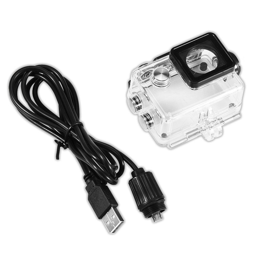 

Hakeeta Waterproof Housing Case Carrying Case Waterproof Standard with Charging Cable Protective Housing Frame Case for SJCAM SJ4000 SJ7000 Sports