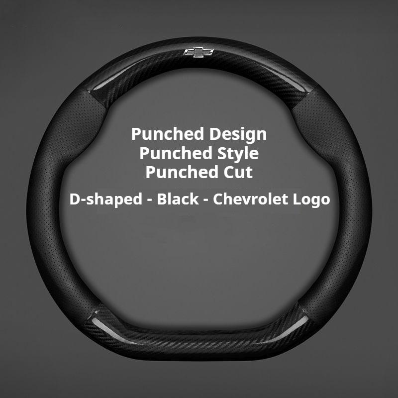 For Chevrolet Car Steering Wheel Cover CarbonFiber ventilate Leather Fit Cruze Captiva Lacetti Aveo Niva Spark Sonic Trax Camaro