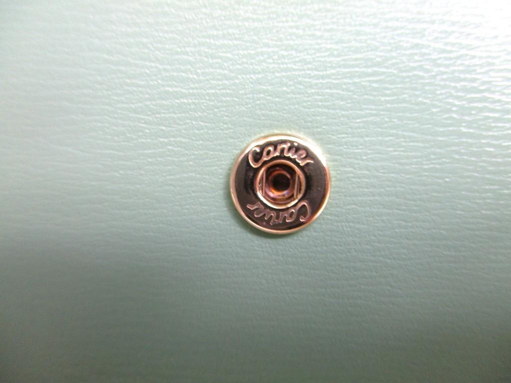 Authentic Cartier Panthere de Cartier Mint Green Leather Gold H/W Mini Wallet #a915  Refurbished