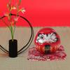 TOYMYTOY Daruma Ceramic Daruma Traditional Red Figurine, Japanese-Style Decor, Motif, Cute, Auspicious, Gift, Craft,