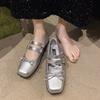 Fashion Women's Flat Shoes Spring New Square Head Shallow Mouth Butterfly Knot Rivet Soft Sole Non-slip Single Shoes