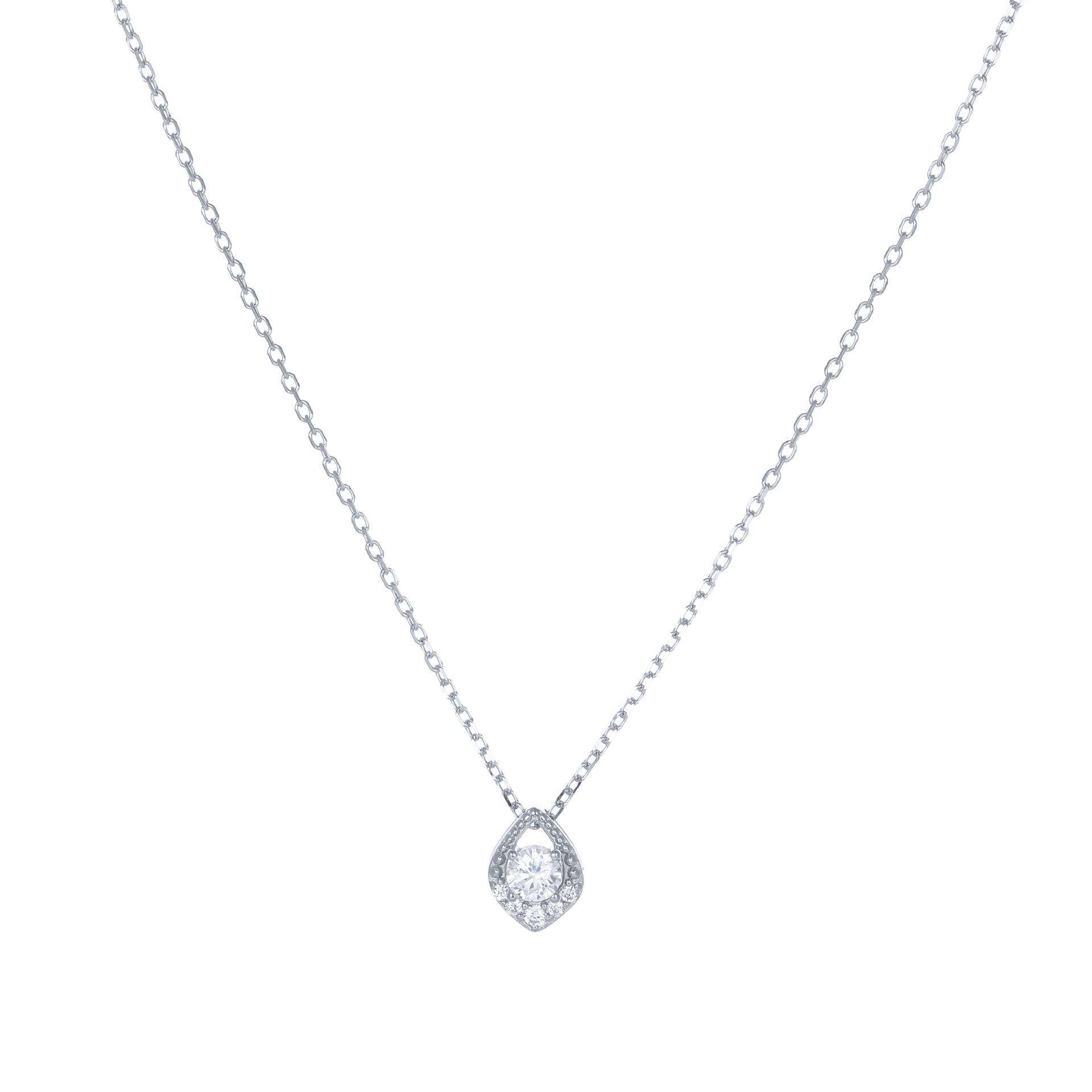S925 Sterling Silver Tear Drop Necklace with Star & Zircon for Women – High-End Light Luxury Design 925 Sterling Silver
