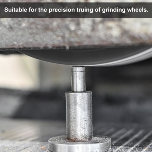 uxcell 5-Piece Diamond Dresser Set, 12mm X 47mm (15/32" X 1-7/8") Single Tapered Point Grinding Wheel Round Pen Welding Diamond Dressing Tool, Silver