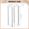 Acrylic Flower Stand Pillar Column Geometric Transparent Pedestal Tall Vase for Home