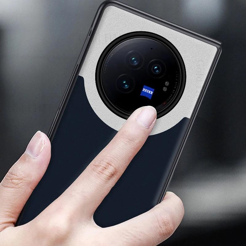 Kožený nárazuvzdorný kryt na telefon Fundas For Vivo X Fold3 Pro 5G Splice pro VIVO X Fold 3 Pro 5G Flip Ochranný kryt na telefon pro Vivo X Fold 3 Pro Coque