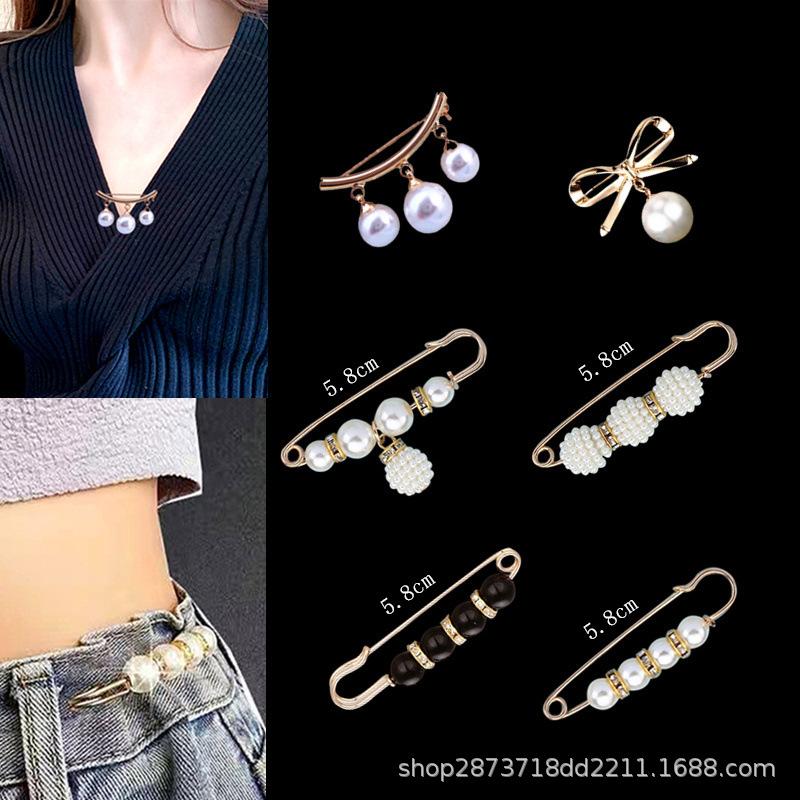 Adjustable Waistband Pins Set for Fixing Clothe and Skirts Preventing Slipping and Sagging for Clothing Decoration and Accessory