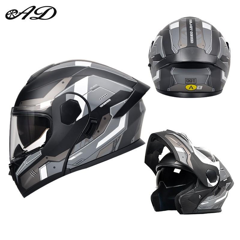 DOT Certified Motorcycle Helmet Uncovering Four-season Universal Men Women's Riding Safety Hat