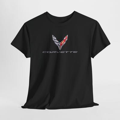 T-shirt Noir Corvette Hommes Femmes T-shirts Haut – T-shirt Voiture de Sport Unisexe pour Hommes ou Femmes