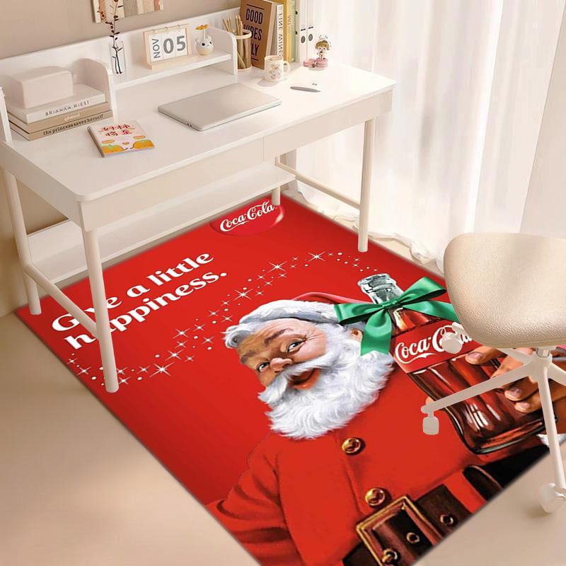 Christmas Gift Halloween Themed Cola Beverage Coca Cola Carpet Is Suitable for Living Room and Bedroom Doormats Office Balcony Decorative Carpet V27