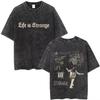 Heißer Verkauf Spiel Life Is Strange Retro Gewaschenes T-Shirt Herren Damen Lässig Baumwolle Vintage T-Shirts Unisex Mode Übergroße T-Shirts