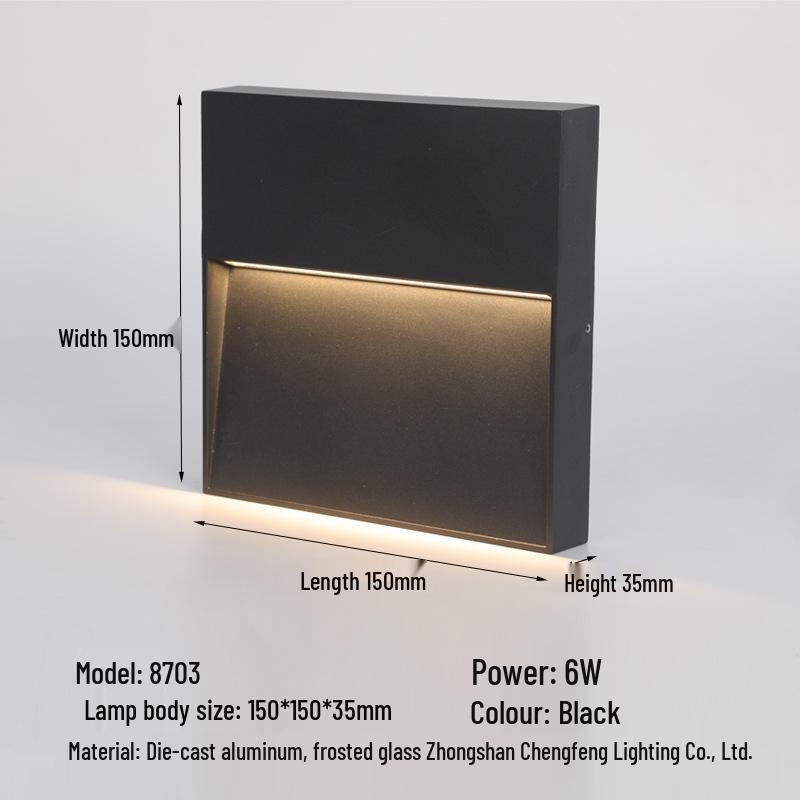 Waterproof LED Step Light for Outdoor Ramps & Corners, Die-Cast Aluminum Plinth Light