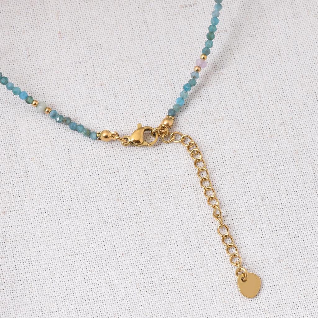 2024 Trendy Clavicle Chain: Colorful Natural Stone Beaded Necklace for Women - High-End Light Luxury Jewelry