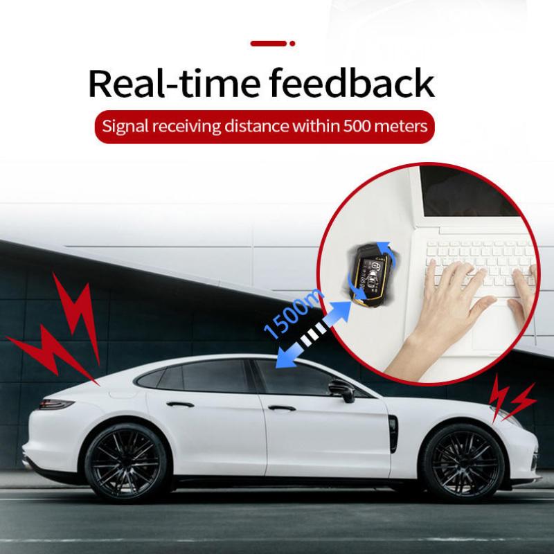 SPY DC 12V 2-way Car Alarm System Universal Automatic Remote Start Lcd Smart Key with 2 Two-way Remote Control