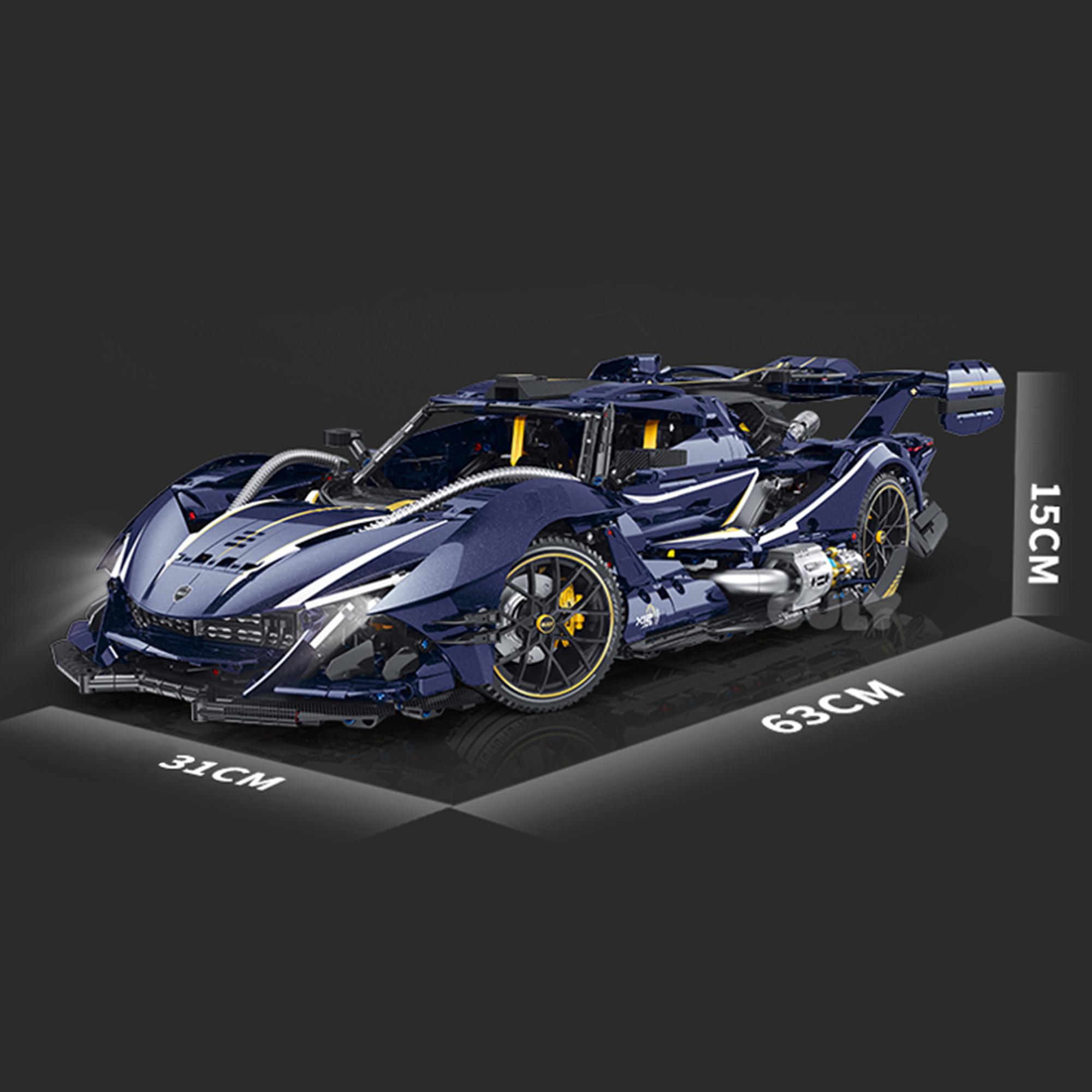 

GULY10641 1:8 Supercar Model Block Car Creative Technology City Race Car Mechanical High Difficulty Assembly Toy for Adult Gift no box
