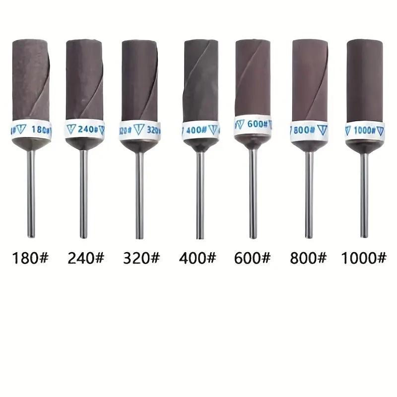 

7Pcs 180-1000 Granular Sandpaper Bar 2.35mm Shank Cylinder Sandpaper Bar Grinding Head For Jewelry Making Rotating Tools