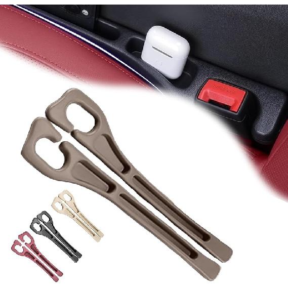 2PCS Car Seat Gap Filler Organizer, No Drop Seat Guard For Cars & SUVs, Automotive Trays & Bags, Car Seat Gap Fillers With Seat Belt Holes, Stopping