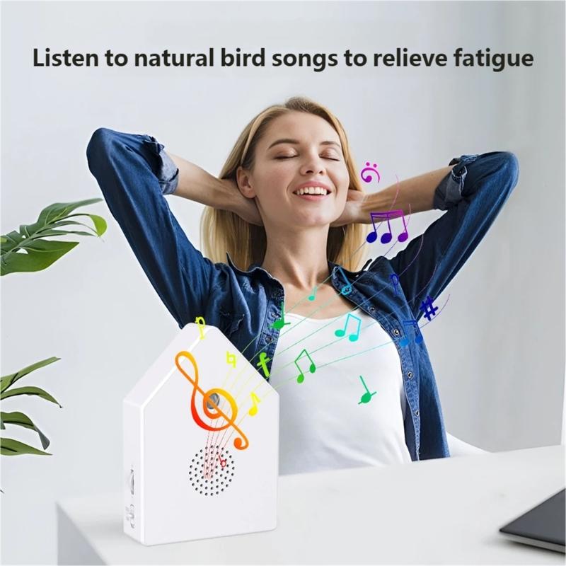 Singing Bird Box,Portable Bird Chirping Box with Motion Sensors Nature Sound Box for Bathroom,Yoga Room Travel Relaxing