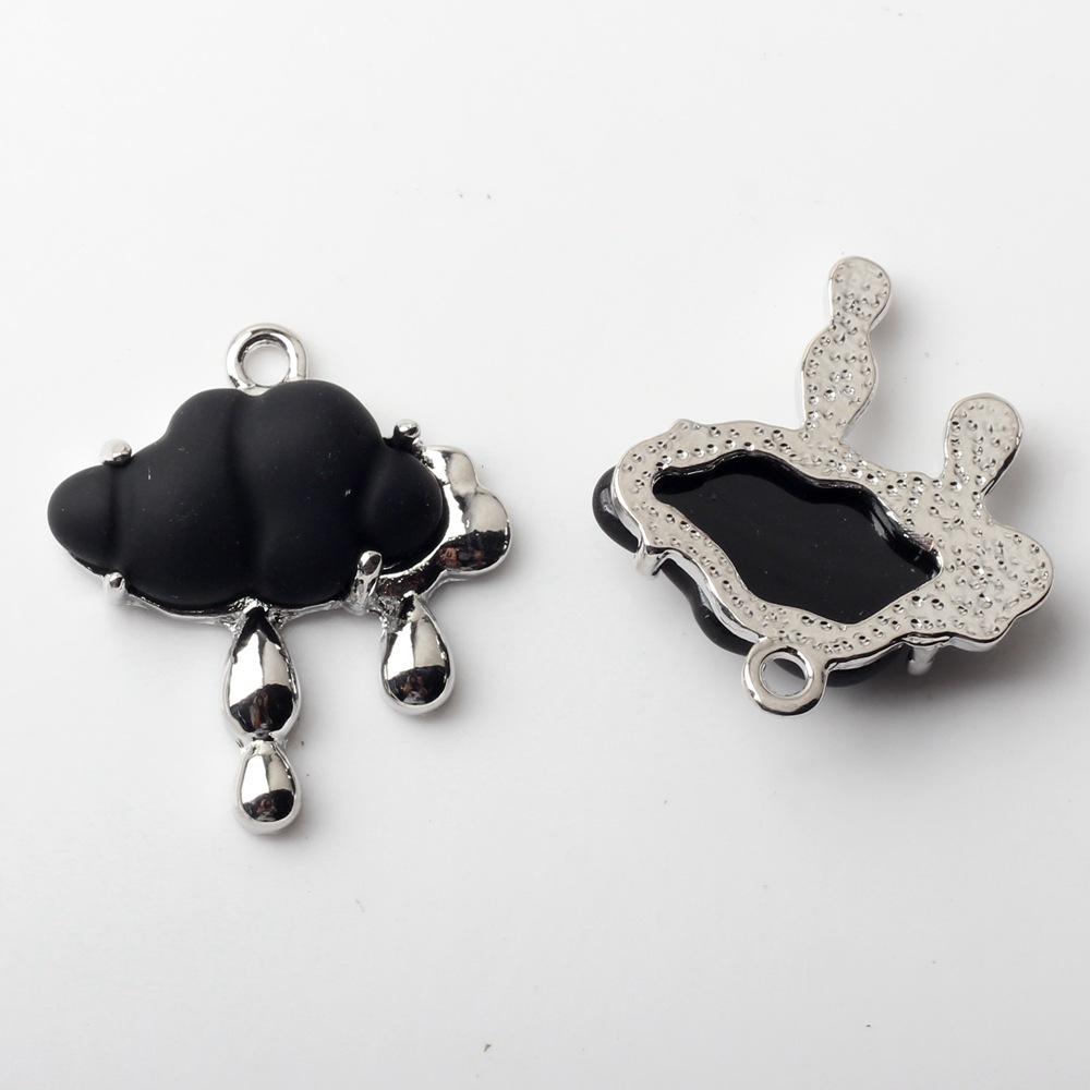 Matted Resin and Zinc Alloy Cloud Charms for Earrings and Necklaces Resin Charms for Jewelry Making 10pcs/lot