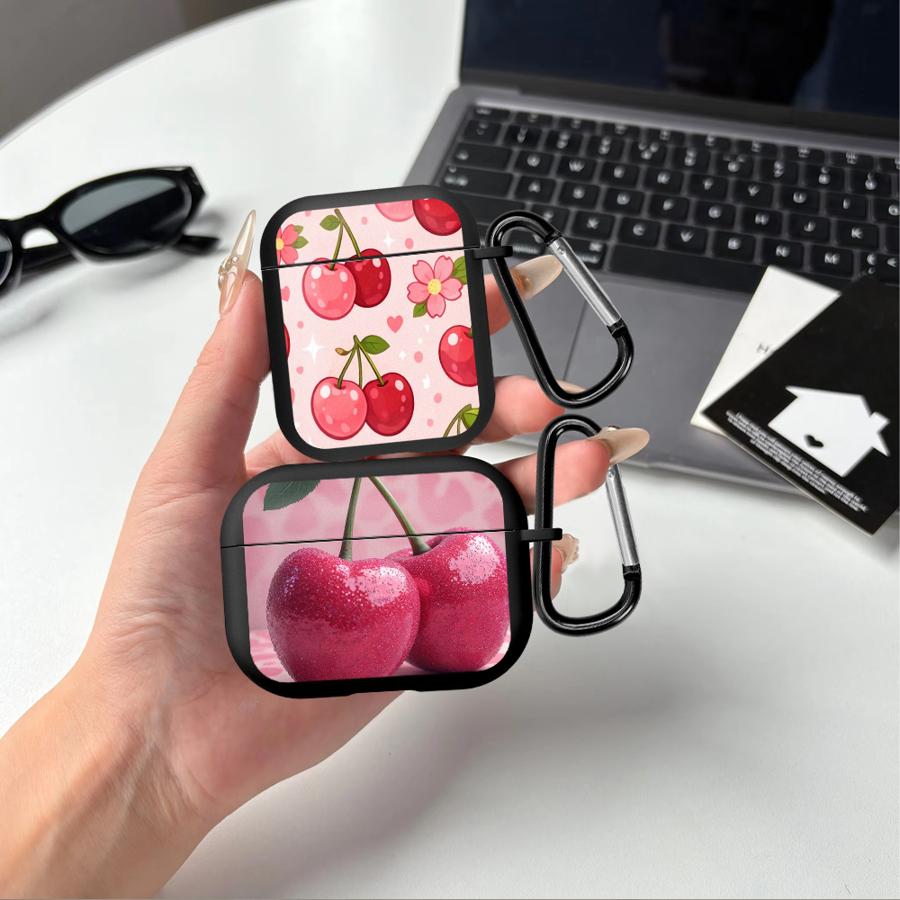 Earphone Cases Cover Case For Airpods 1 3 Pro Pro3 4 Pro2 2 Pink Cherries