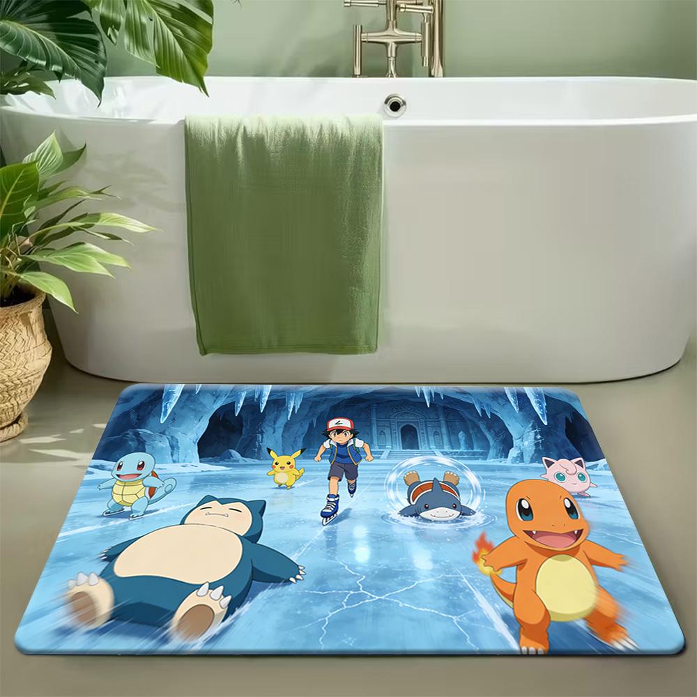 Pokemon Blue Wolf Autumn Forest Print Non-Slip Floor Mat Doormat 40x60cm
