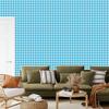 Geometric rhombus wallpaper in celadon, turquoise and white 50x1000