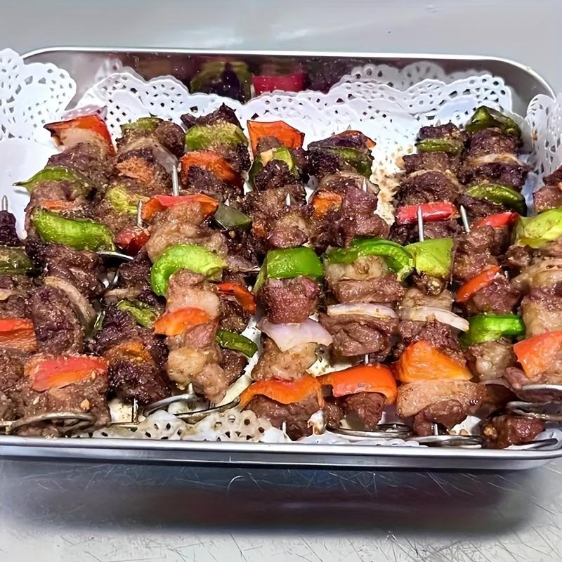 10 szt. Piekarnik do frytkownicy powietrznej, pionowy grill, grill na szpikulce, uniwersalne akcesoria, specjalna igła do pieczenia ze stali nierdzewnej 304 klasy spożywczej