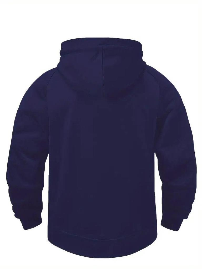 Men's Hooded Solid Color American Style Jacket - Trendy Autumn/Spring Sportswear