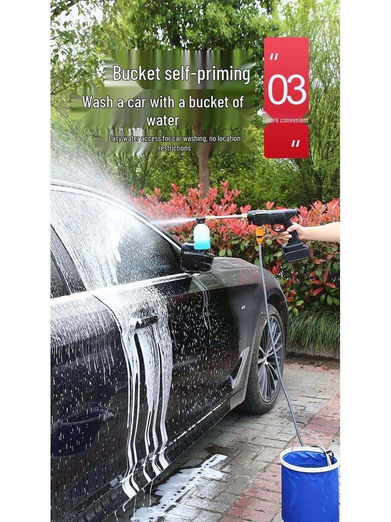 Cordless High-Pressure Rechargeable Car Wash Gun