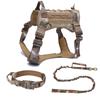 Tactisch Militair Vest voor Huisdieren Buiten Trainingsvest Hondentuig en Lijn Set Met Halsband Voor Middelgrote Grote Honden Duitse Herder