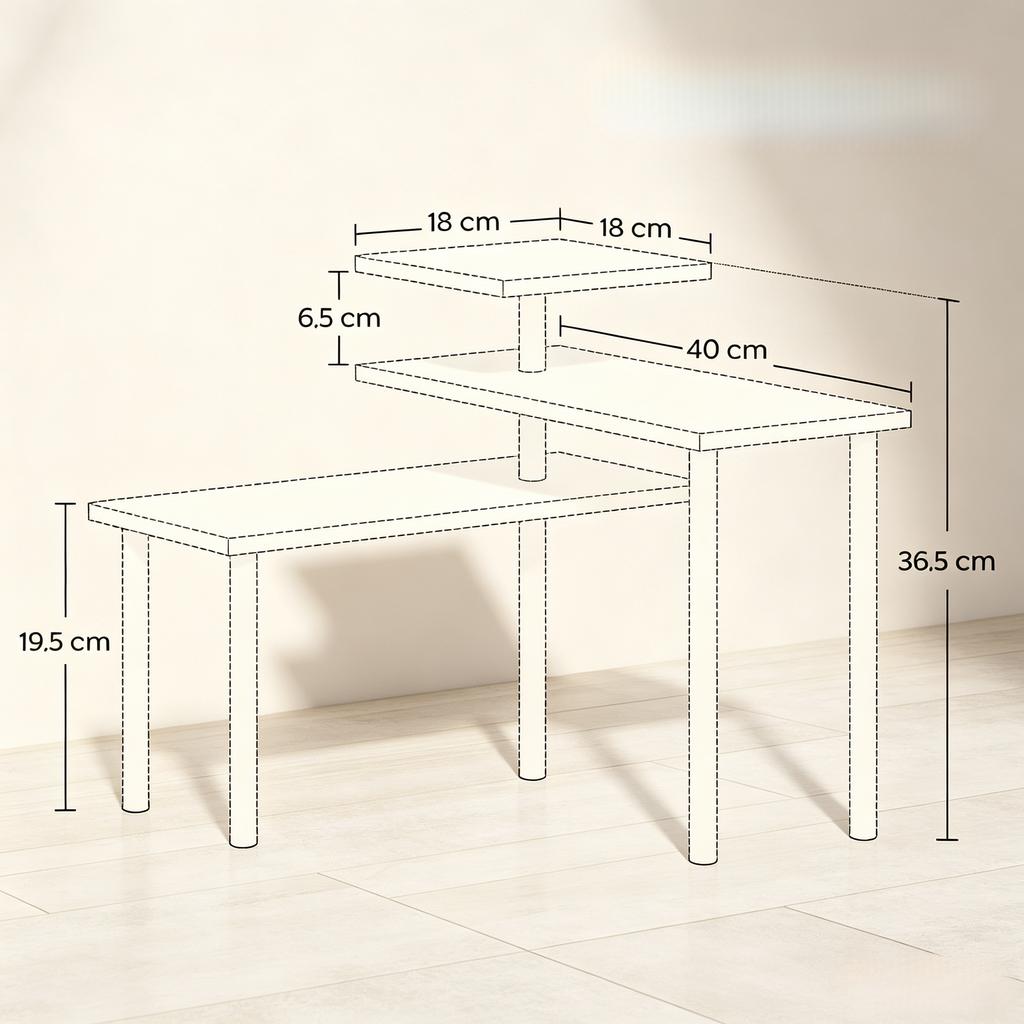 Multifunctional Table Shelf, Rotating 3-Tier Shelf, Stable Corner Shelf for Worktops, Compact Storage Shelf (only with Storage Shelf)