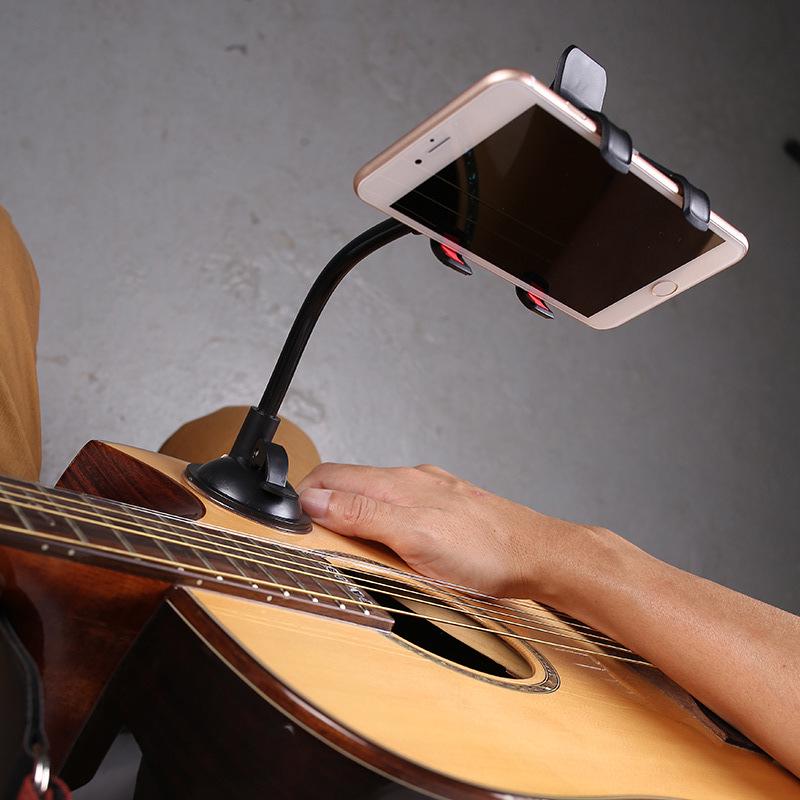 Saugbecher Gitarren-Handyhalter – Schwarzer Kunststoff-Clip-Ständer