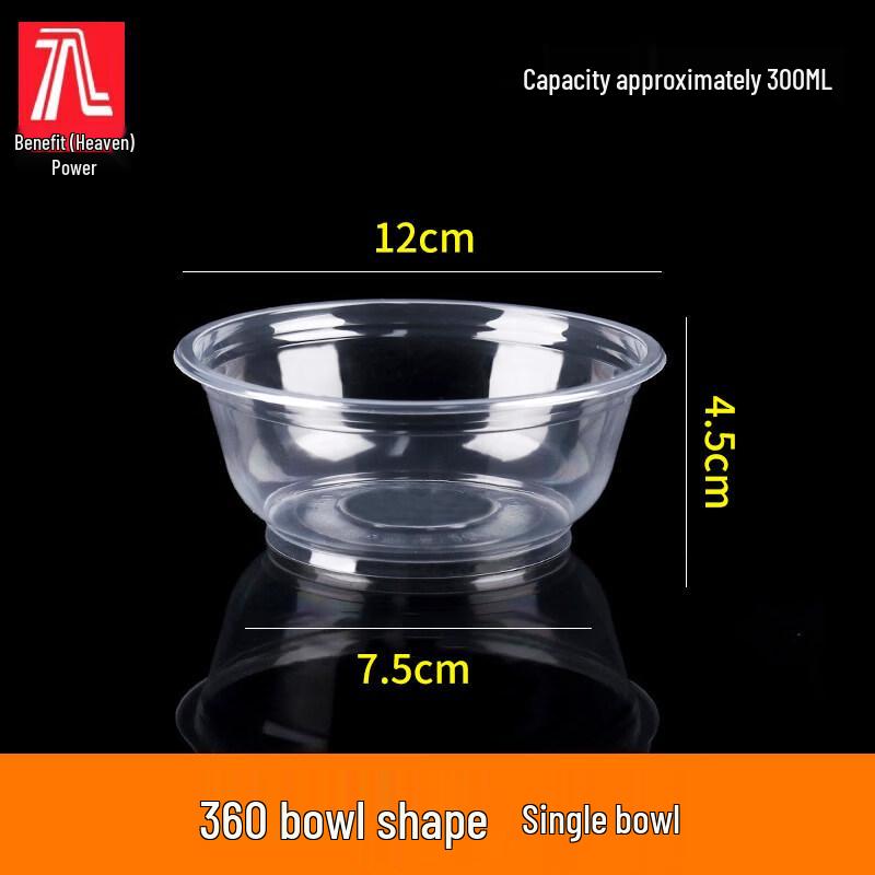 Disposable Round Plastic Bowls with Lids
