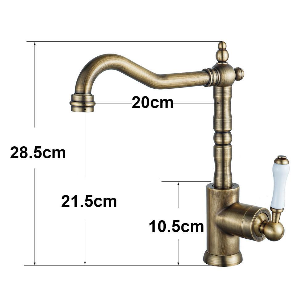 Tuqiu Gold Bathroom Faucet Black Basin Faucet Antique Kitchen Faucet BrassSink Mixer Sink Mixers Tap Hot Cold Water Crane