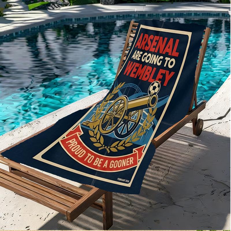 Arsenal F.C Print Beach Towel, Versatile Lightweight Absorbent Beach Towel for Pool Surf Yoga Bathroom, Perfect Birthday Holiday Gift