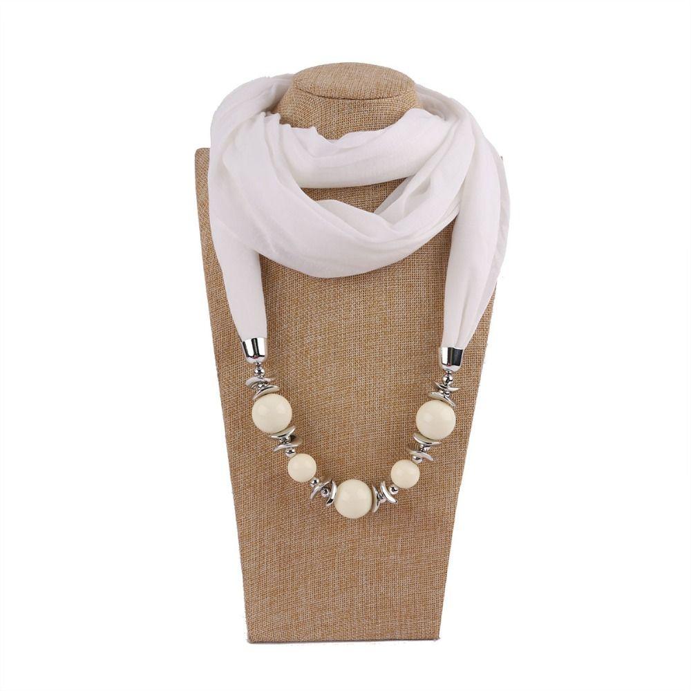 Necklaces Neckerchief Solid Color Jewelry Shawl Fashion Head Scarf Women