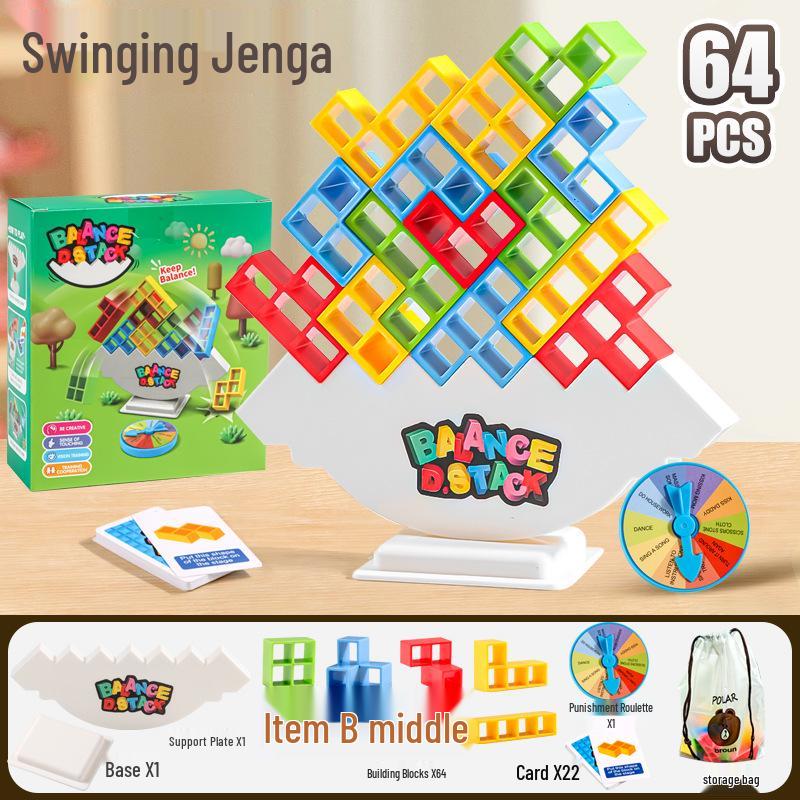 Russian Tetris Balance Blocks: Parent-Child Interactive Educational Stacking Toy