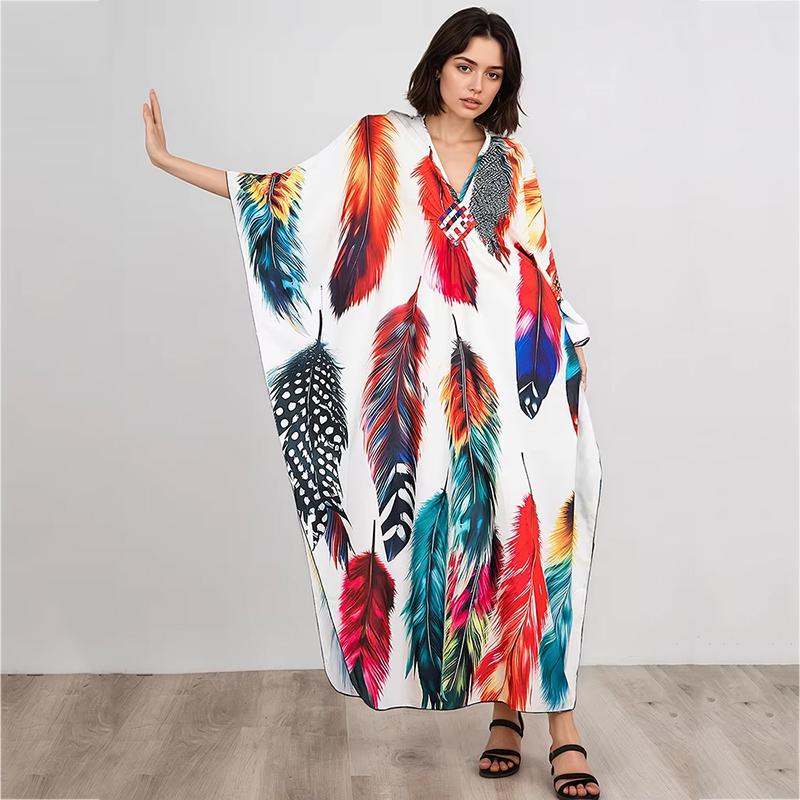 XITAO Contrast Color Printing Cartoon Women Dress GJ1207