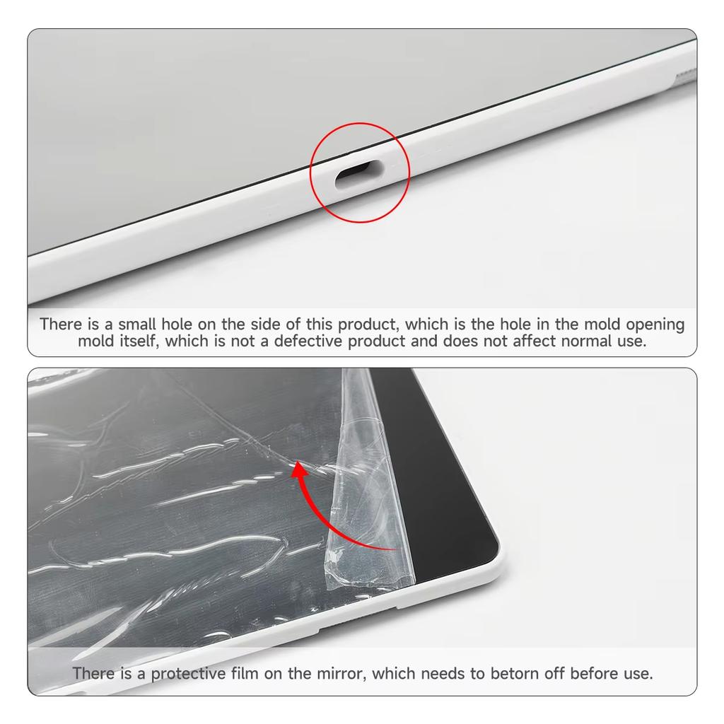 Ultrathin Car Mirror for Sun Visor Large Screen Portable Makeup Mirror HD Vanity Mirror for Truck SUV Interior Rear View Mirror