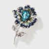 Lanhao Crystal Glass Flower Brooch: European & American Creative Design