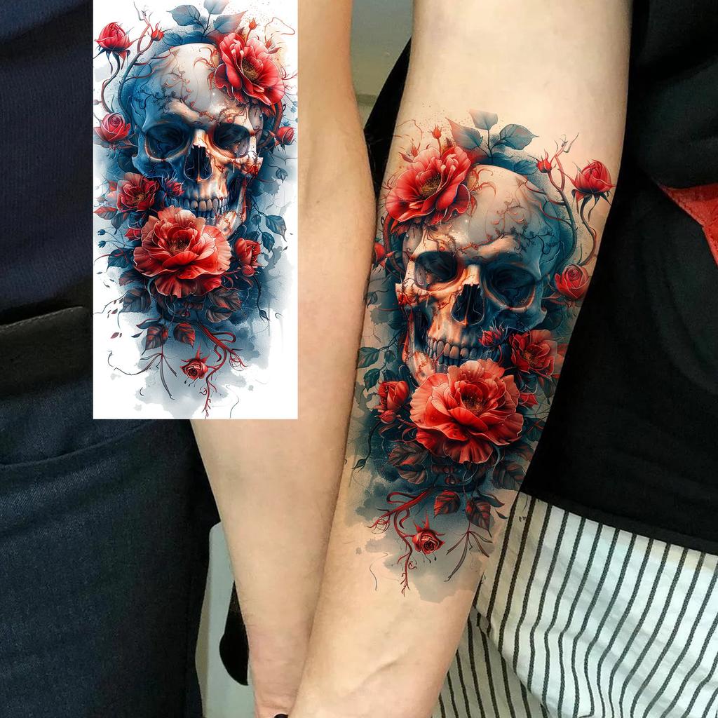 1 list Unikátní Akvarelový Lev Tygr Zvířata Dočasné Tetování Dlouhotrvající Vodotěsný Liška Sova Falešná Tetovací Nálepka Body Art Tetování