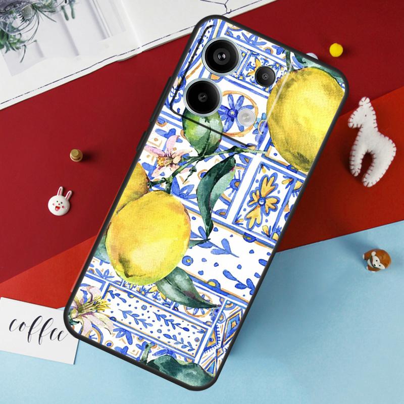 Mediterranean Lemon Case for Xiaomi Redmi Note 13 12 10 8 9 11 Pro 12S 10S 11S Redmi 13C 10A 10C 9C 12C Cover