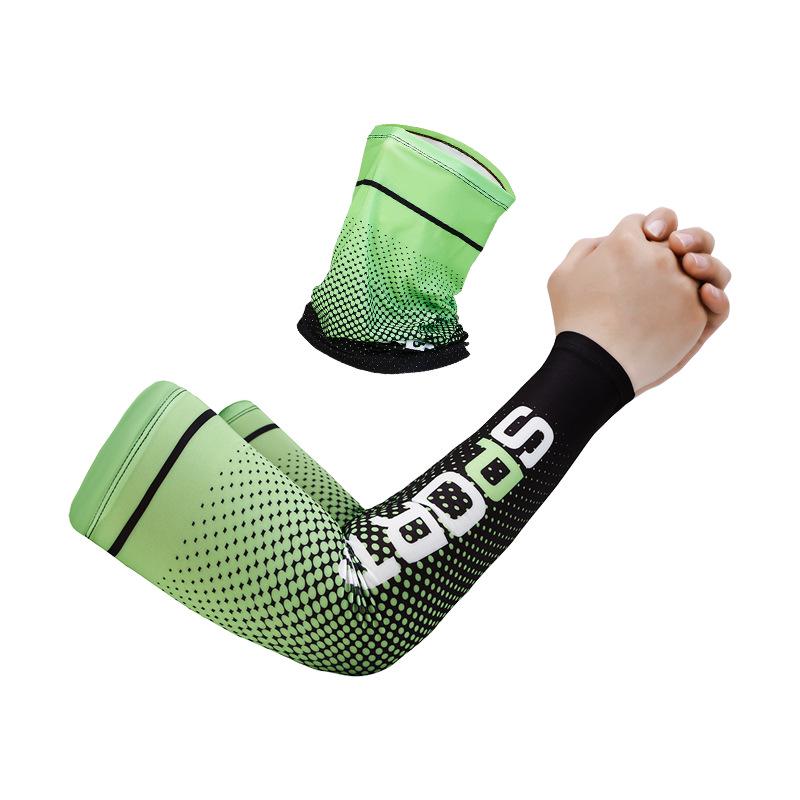 Sport Style Sun Protection Breathable Cycling Arm Warmers for Men and Women - Thin Ice Silk Sleeves