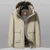 Herren Daunenjacke mit Kapuze für junge und mittelalte Männer, Winter, neu, Winter, warm und verdickt, lässig, trendig, Daunenjacke, Jacke für Männer