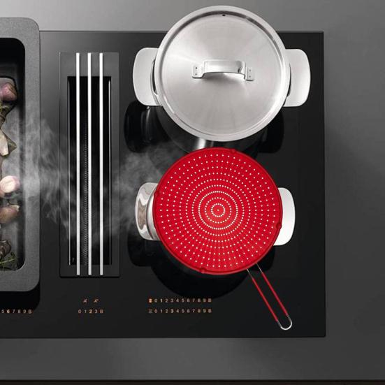 Protezione dagli schizzi di grasso, resistente al calore, antiaderente, per uso alimentare, con manico lungo, in acciaio inossidabile, impedisce gli schizzi di olio, padella antiaderente