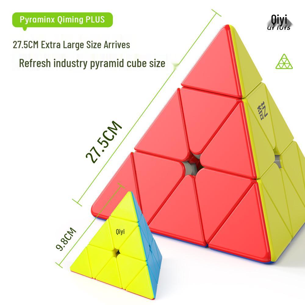 

QiYi Qiming PLUS Large 27.5cm Solid Color Pyramid Magic Cube for Training & Teaching