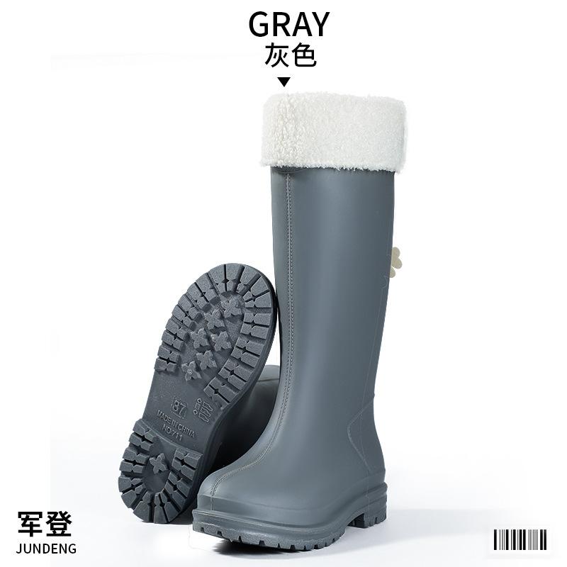 Rain shoes women's fashion non-slip rain boots adult water boots high cross-border water shoes waterproof boots long overshoes
