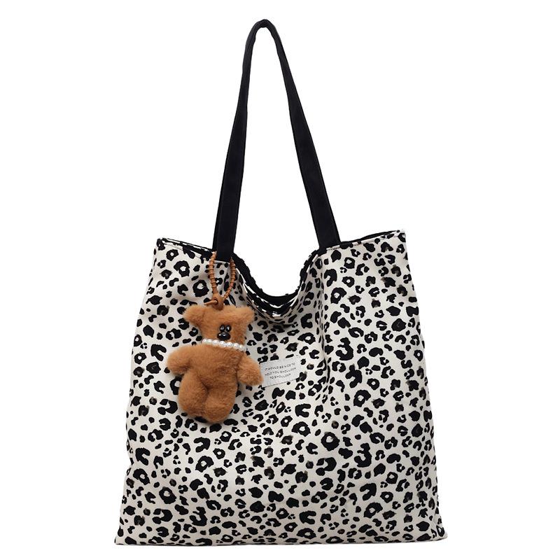 

Autumn Leopard Print Double Layer Large Capacity Women s Fashion Shoulder Bag Without Pendant
