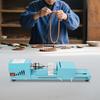 Mini Metal Lathe Machine,Blue Wood Lathe Milling Machine Corded Electric 34.5*6*8cm for Processing Small-leaf Rosewood
