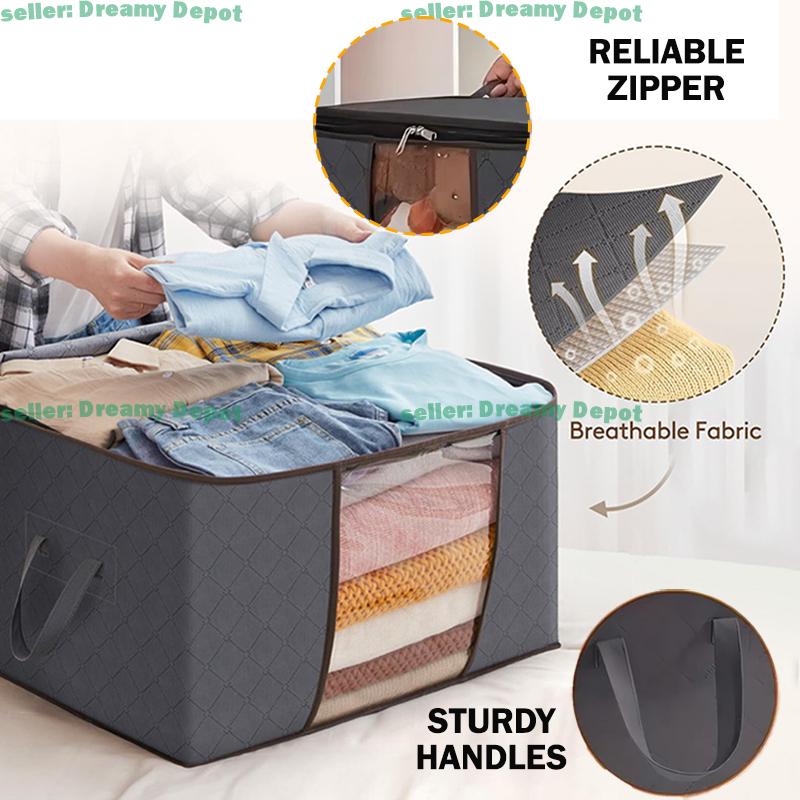 Large Capacity Storage Bag for Clothes Blankets Moving Must Have Organizer Box Container